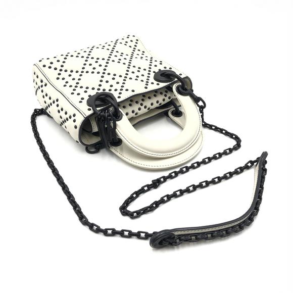 Christian Dior Lady Dior Studded Mini Chain Leather Shoulder Bag - Picture 8 of 11